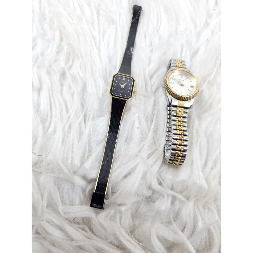 2 Pulsar Watches -PXX006 Women's Dress Stainless Steel Two-Tone Calendar Quartz - Picture 11 of 13